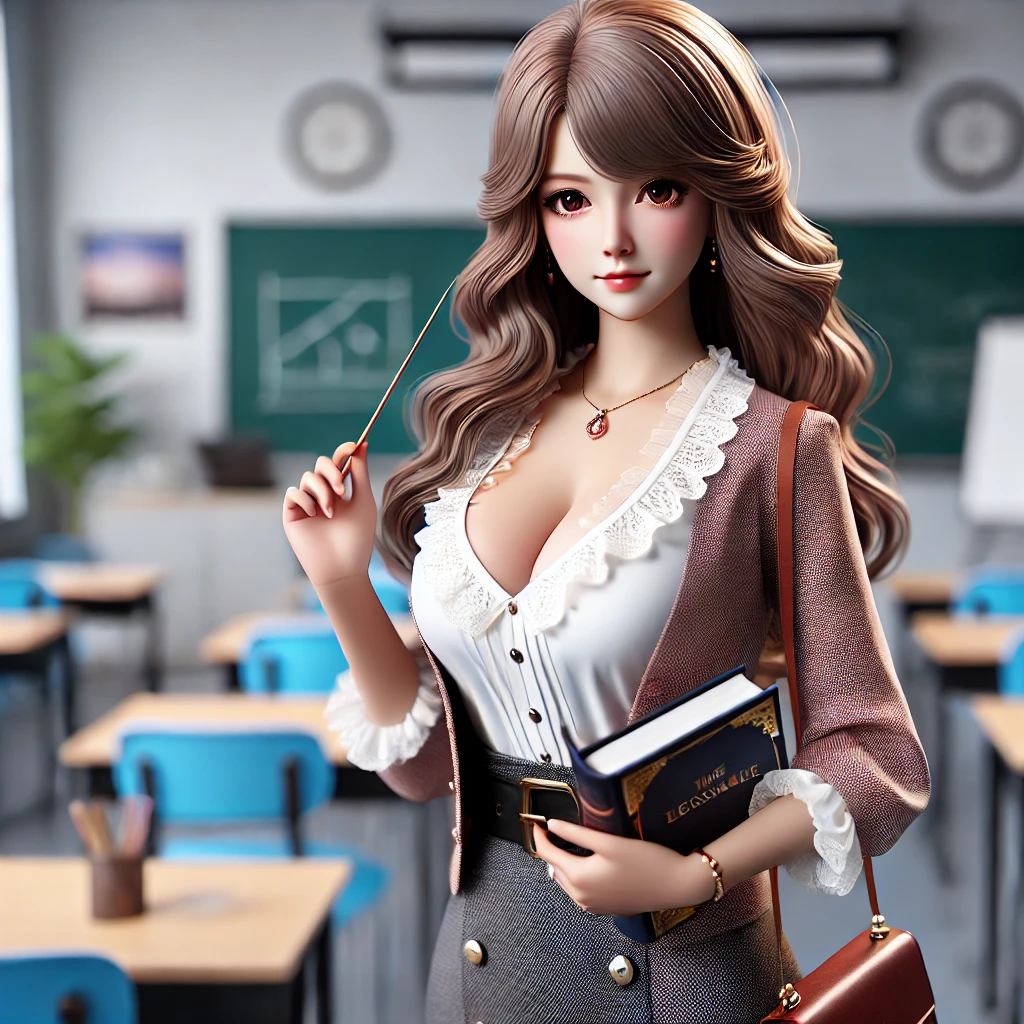 Teacher Waifu - AI-generated anime waifu art